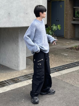 「NOMANUAL（NOMANUAL）のアイテム」を使った、Never mind the XU / Chikashitsu+さん（メンズ・170cm）の秋コーディネート