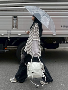 「ストライプ」｜Never mind the XU / Chikashitsu+さん（メンズ・178cm）の秋コーディネート