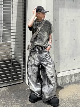 「XU（エックスユー）のアイテム」を使った、Never mind the XU / Chikashitsu+さん（メンズ・171cm）の春コーディネート