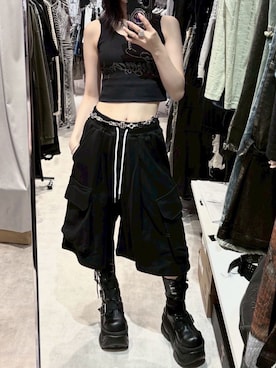「アイテム（タンクトップ）」を使った、Never mind the XU / Chikashitsu+さん（レディース・153cm）の秋コーディネート