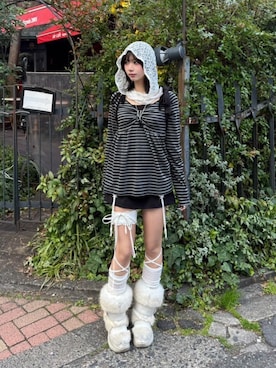 「アクセサリー」｜Never mind the XU / Chikashitsu+さん（レディース・153cm）の春コーディネート