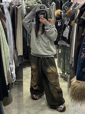 「NEXT IMPULSIVE（ネクストインプルーシブ）のアイテム」を使った、Never mind the XU / Chikashitsu+さん（レディース・153cm）の秋コーディネート