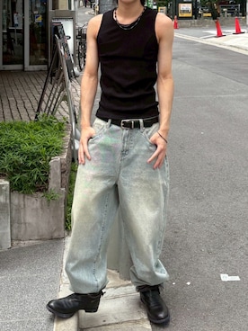 Never mind the XU / Chikashitsu+さん（メンズ・179cm）の夏コーディネート