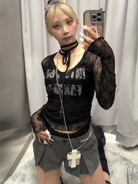 「アイテム（その他トップス）」を使った、Never mind the XU / Chikashitsu+さん（レディース・153cm）の夏コーディネート