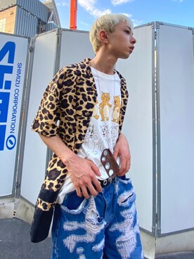 「SINCITY（シンシティ）のアイテム」を使った、Never mind the XU / Chikashitsu+さん（メンズ・173cm）の夏コーディネート