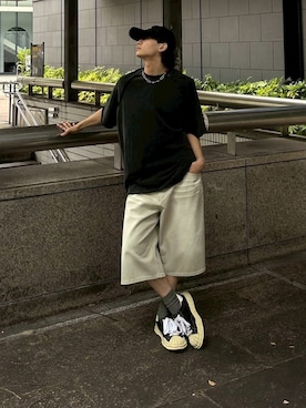 Never mind the XU / Chikashitsu+さん（骨格ウェーブ・メンズ・182cm）の夏コーディネート