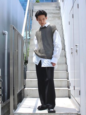 Never mind the XU / Chikashitsu+さん（メンズ・173cm）の夏コーディネート