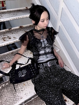 「SETUPEXE（セットアップイーエックスイー）のアイテム」を使った、Never mind the XU / Chikashitsu+さん（レディース・153cm）の夏コーディネート