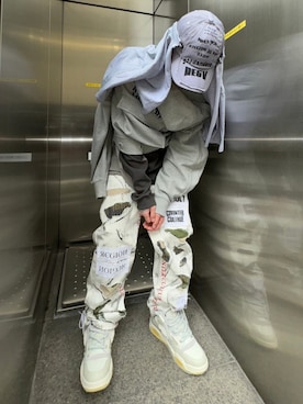 「Ocai（オカイ）のアイテム」を使った、Never mind the XU / Chikashitsu+さん（メンズ・174cm）の冬コーディネート