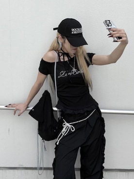 「アイテム（バックパック/リュック）」を使った、Never mind the XU / Chikashitsu+さん（レディース・160cm）の冬コーディネート