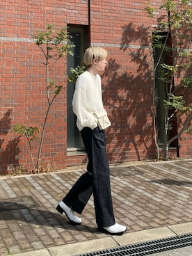 「Chikashitsu +（チカシツプラス）のアイテム（アクセサリー）」を使った、Never mind the XU / Chikashitsu+さん（メンズ・178cm）の春コーディネート