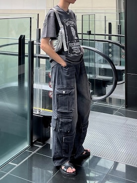 「XU（エックスユー）のアイテム（パンツ）」を使った、Never mind the XU / Chikashitsu+さん（メンズ・175cm）の夏コーディネート