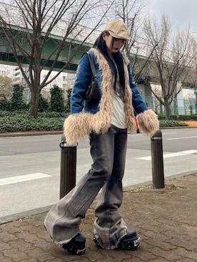 Never mind the XU / Chikashitsu+さん(レディース・154cm)の冬コーディネート