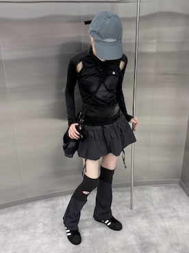 「FLAREUP（フレアアップ）のアイテム（バッグ）」を使った、Never mind the XU / Chikashitsu+さん（レディース・165cm）の夏コーディネート