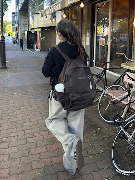 「NOMANUAL（NOMANUAL）のアイテム」を使った、Never mind the XU / Chikashitsu+さん（レディース・157cm）の秋コーディネート