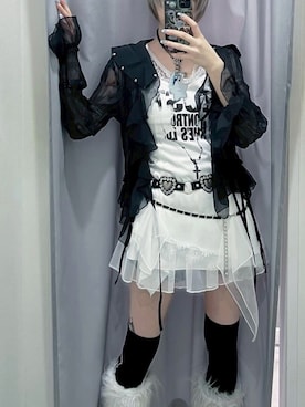 「アイテム（ワンピース/ドレス）」を使った、Never mind the XU / Chikashitsu+さん（レディース・165cm）の夏コーディネート