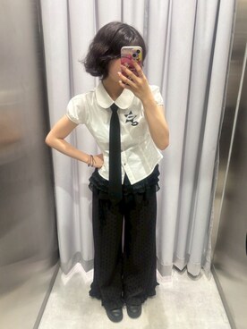 「runningHIGH（ランニングハイ）のアイテム」を使った、Never mind the XU / Chikashitsu+さん（レディース・158cm）の秋コーディネート