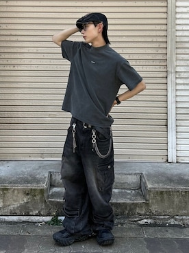 Never mind the XU / Chikashitsu+さん（骨格ウェーブ・メンズ・177cm）の夏コーディネート