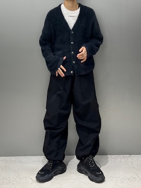 「NOMANUAL（NOMANUAL）のアイテム」を使った、Never mind the XU / Chikashitsu+さん（メンズ・175cm）の秋コーディネート