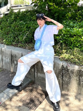 Never mind the XU / Chikashitsu+さん（レディース・163cm）の夏コーディネート