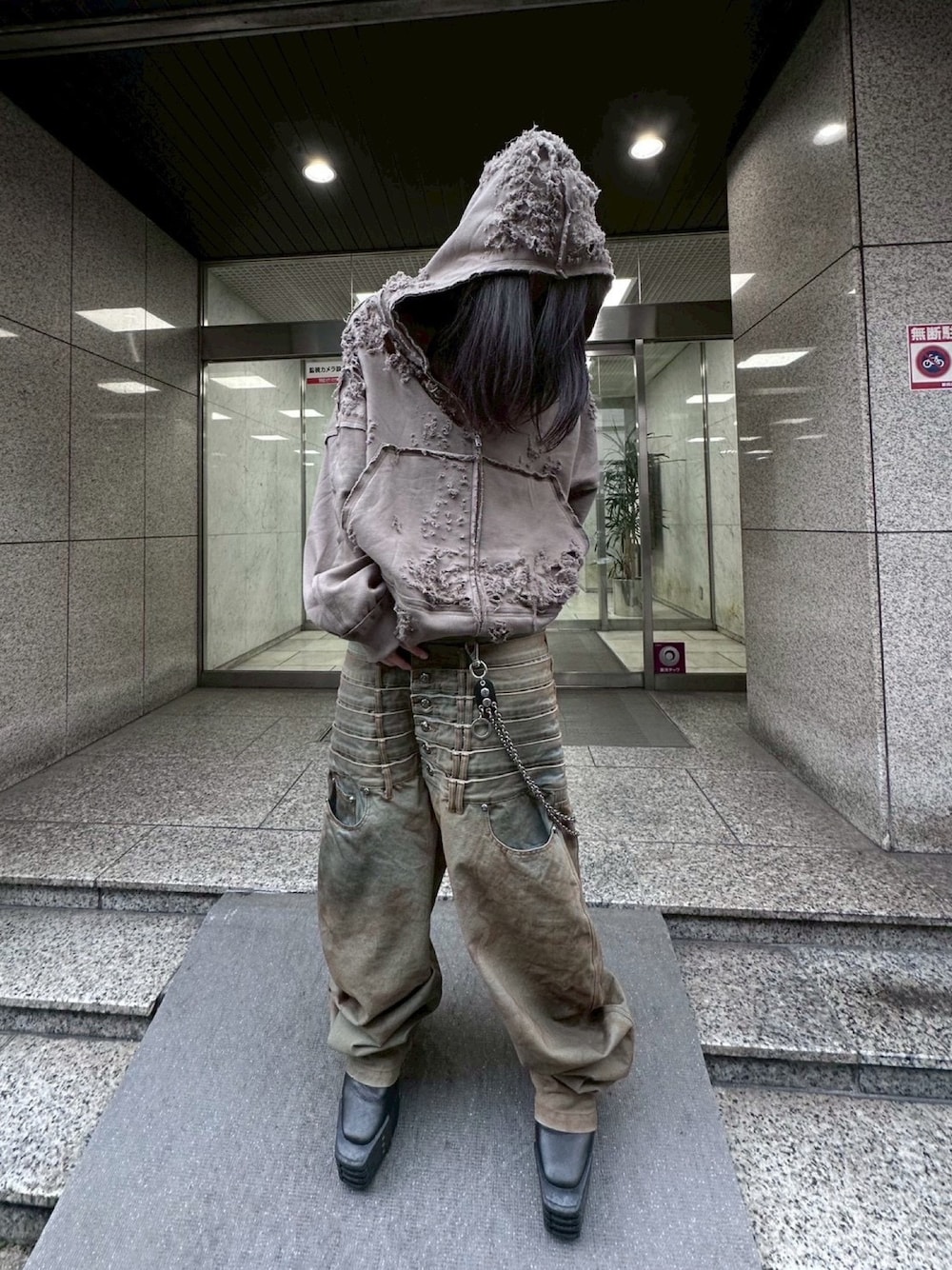UNIZ】8 Backs J-Cut Pants / 【ユニズ】ダーティーライクレイヤード 