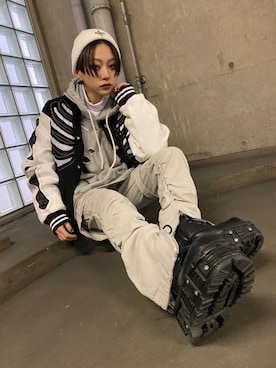 Never mind the XU / Chikashitsu+さん（レディース・154cm）の冬コーディネート