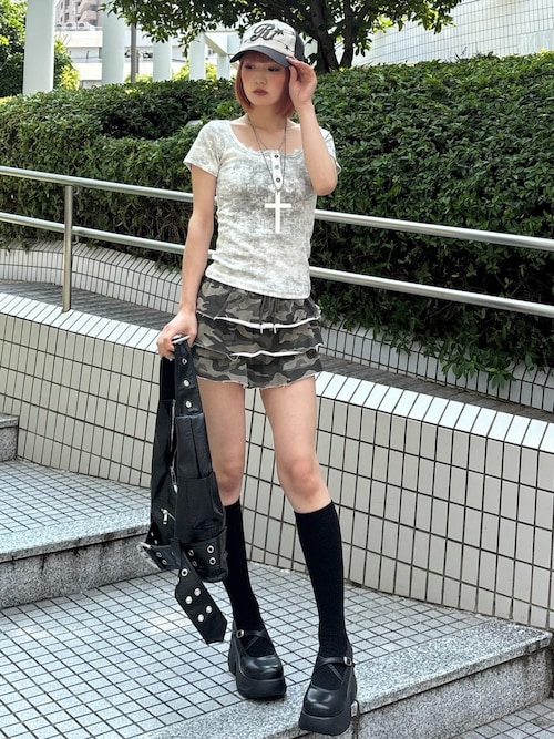 XU】marble washed tee（Tシャツ/カットソー）｜XU（エックス