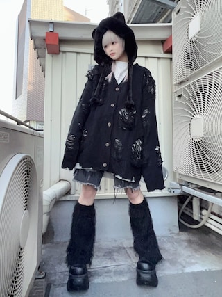 RULE THE FATE ダメージニットカーディガン0サイズ RULE THE FATE ダメージニットカーディガン0サイズ RULE THE