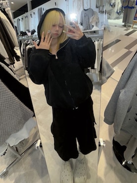 「Never mind the XU / Chikashitsu+（ネバーマインド ザ エックスユー / チカシツプラス）のアイテム」を使った、Never mind the XU / Chikashitsu+さん（レディース・165cm）の秋コーディネート