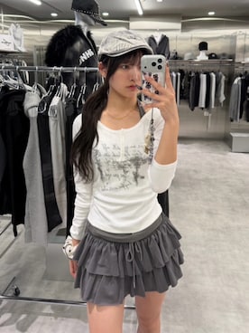 「アイテム（ハンチング/ベレー帽）」を使った、Never mind the XU / Chikashitsu+さん（メンズ・172cm）の秋コーディネート
