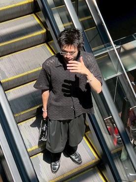 「アイテム（ハンドバッグ）」を使った、Never mind the XU / Chikashitsu+さん（メンズ・178cm）の夏コーディネート
