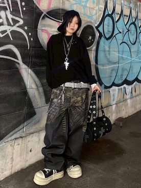 「XU（エックスユー）のアイテム」を使った、Never mind the XU / Chikashitsu+さん（レディース・150cm）の春コーディネート