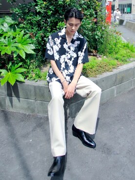 「ASTRAL（アストラル）のアイテム」を使った、Never mind the XU / Chikashitsu+さん（メンズ・173cm）の夏コーディネート