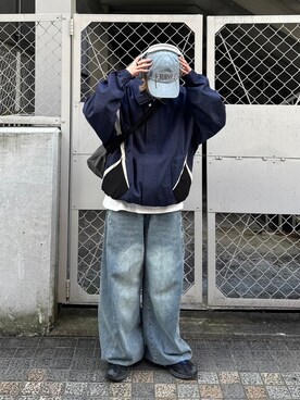「ARCH by ROARINGWILD（アーチバイロアリングワールド）のアイテム」を使った、Never mind the XU / Chikashitsu+さん（レディース・161cm）の冬コーディネート