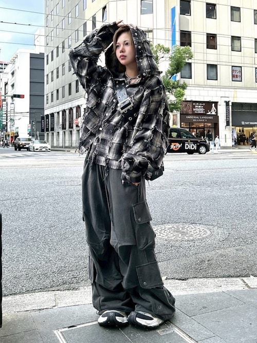 DIG YOUR OWN GRAVE シャツ 「DIG GRAVE」PATCHWORK HOODY SHIRTS