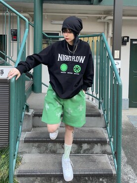 「Never mind the XU / Chikashitsu+（ネバーマインド ザ エックスユー / チカシツプラス）のアイテム」を使った、Never mind the XU / Chikashitsu+さん（レディース・163cm）の冬コーディネート