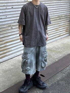 Never mind the XU / Chikashitsu+さん（メンズ・170cm）の夏コーディネート