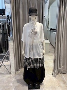 「Never mind the XU / Chikashitsu+（ネバーマインド ザ エックスユー / チカシツプラス）のアイテム」を使った、Never mind the XU / Chikashitsu+さん（レディース・160cm）の秋コーディネート