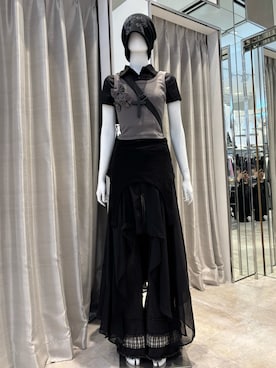 「Never mind the XU / Chikashitsu+（ネバーマインド ザ エックスユー / チカシツプラス）のアイテム（ネックレス）」を使った、Never mind the XU / Chikashitsu+さん（レディース・153cm）の秋コーディネート