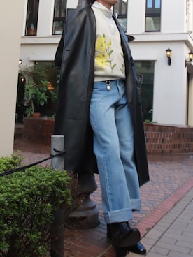 「ESC STUDIO（イーエスシースタジオ）のアイテム（トップス）」を使った、Never mind the XU / Chikashitsu+さん（メンズ・168cm）の秋コーディネート