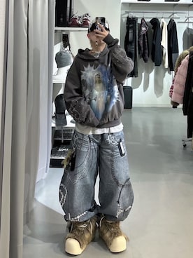 Never mind the XU / Chikashitsu+さん(レディース・165cm)の冬コーディネート