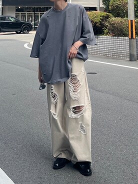 Never mind the XU / Chikashitsu+さん(メンズ・174cm)の春コーディネート
