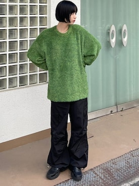 「NOMANUAL（NOMANUAL）のアイテム」を使った、Never mind the XU / Chikashitsu+さん（レディース・159cm）の秋コーディネート