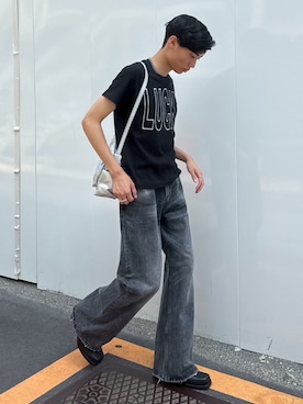 「アイテム（ショルダーバッグ）」を使った、Never mind the XU / Chikashitsu+さん（メンズ・175cm）の夏コーディネート