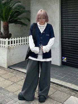 「ESC STUDIO（イーエスシースタジオ）のアイテム」を使った、Never mind the XU / Chikashitsu+さん（レディース・161cm）の冬コーディネート