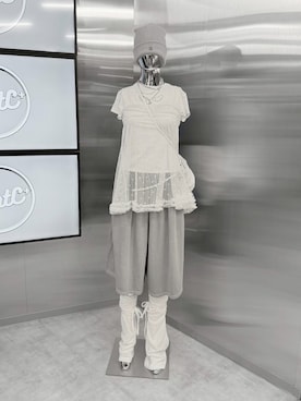 「アイテム（レッグウォーマー）」を使った、Never mind the XU / Chikashitsu+さん（レディース・165cm）の秋コーディネート