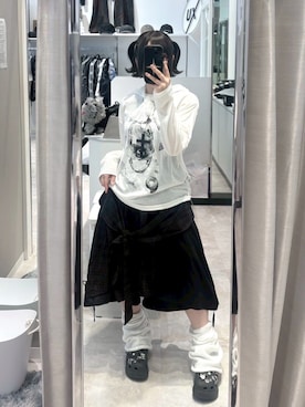 「秋服」｜「アイテム（帽子）」を使った、Never mind the XU / Chikashitsu+さん（レディース・156cm）の秋コーディネート