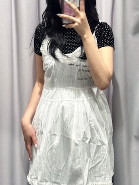 「大人カジュアルコーデ」｜「アイテム（ワンピース）」を使った、Never mind the XU / Chikashitsu+さん（レディース・157cm）の夏コーディネート