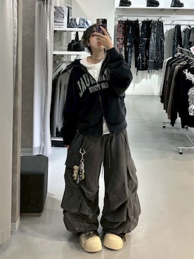 「冬コーデ」｜Never mind the XU / Chikashitsu+さん（レディース・165cm）の冬コーディネート