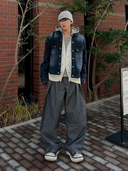 Chikashitsu +】cropped denim jacket / 【チカシツプラス】クロップド